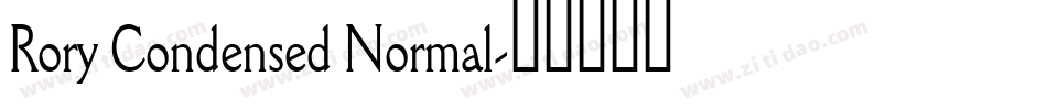Rory Condensed Normal字体转换